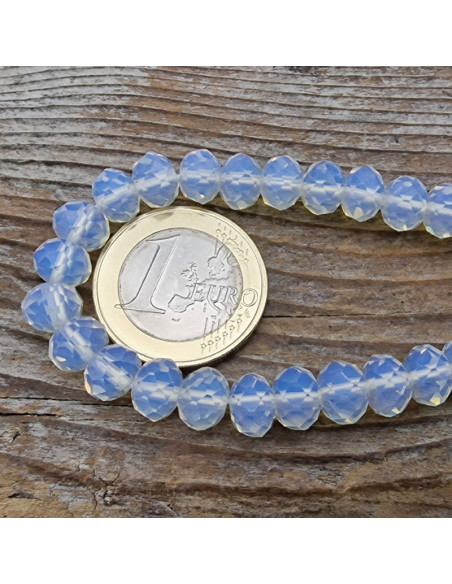Opalitekette facettiert 8x5mm
