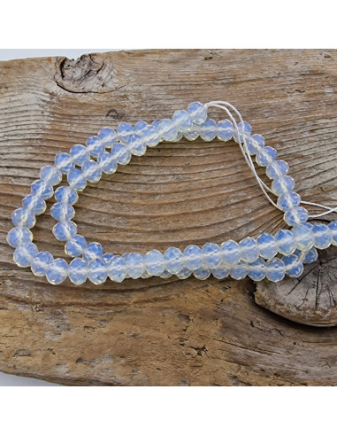 Opalitekette facettiert 8x5mm