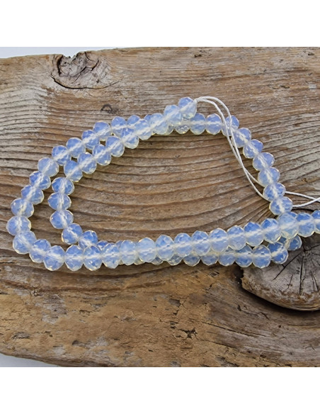 Opalitekette facettiert 8x5mm