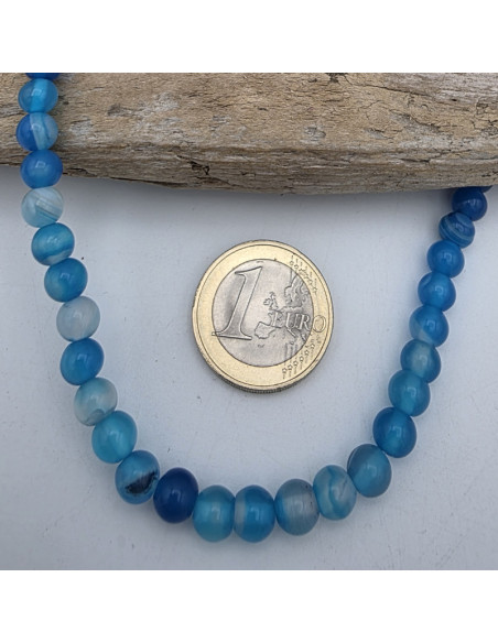 Achatkette blau 6mm
