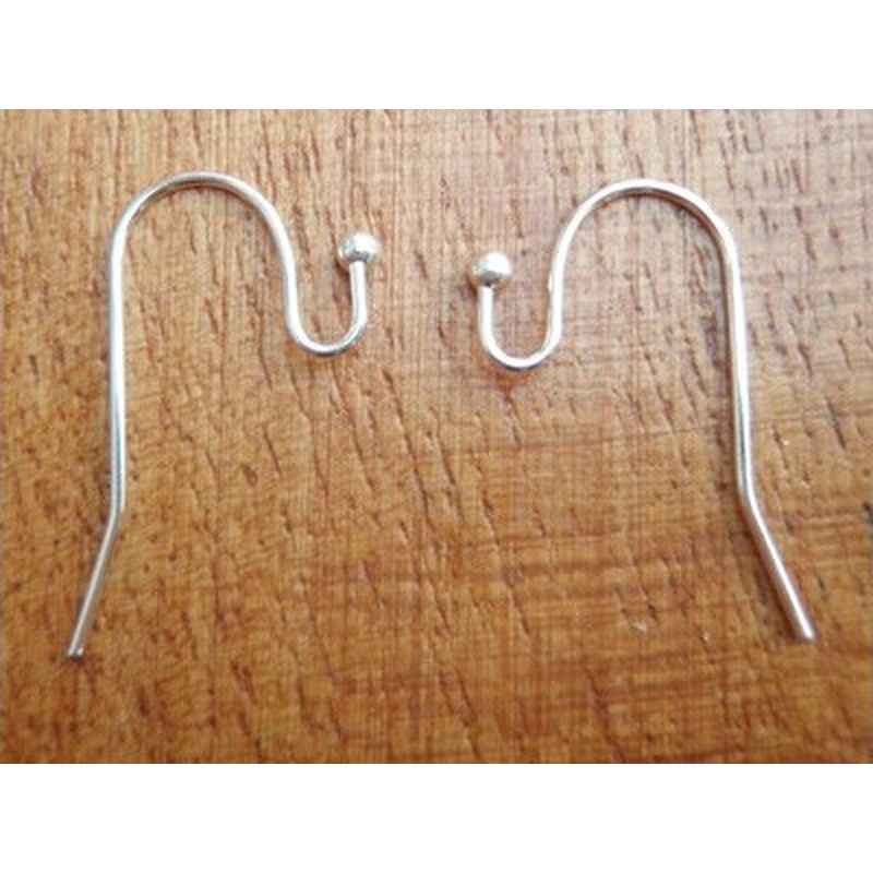 Ohrhaken 12mm (10 Stk), Metall silberfarben