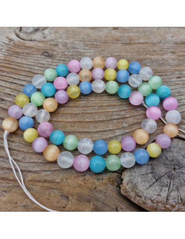 Selenitkette bunt 6mm