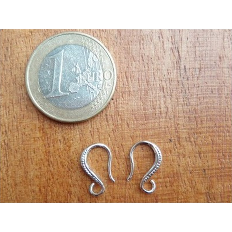 Ohrhaken 14mm (2 Stk), Metall-Antik