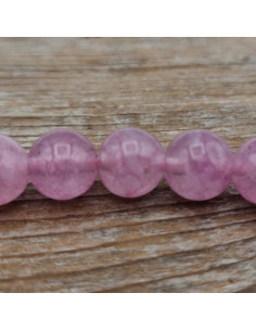 Bergkristallkette 8mm pink 2