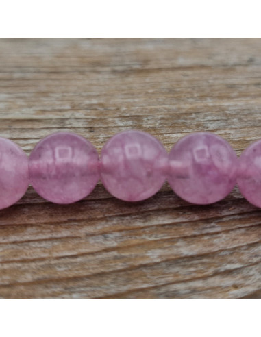 Bergkristallkette 8mm pink