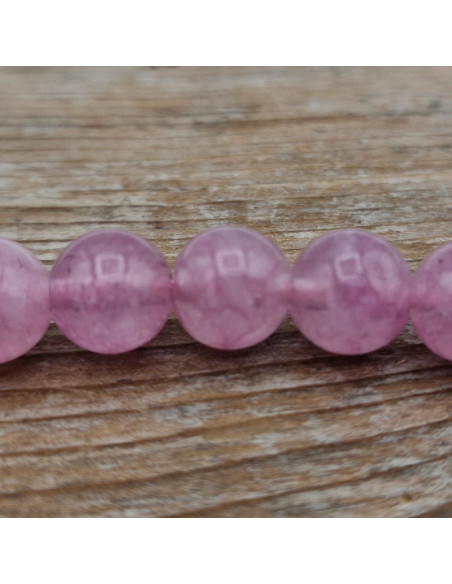 Bergkristallkette 8mm pink