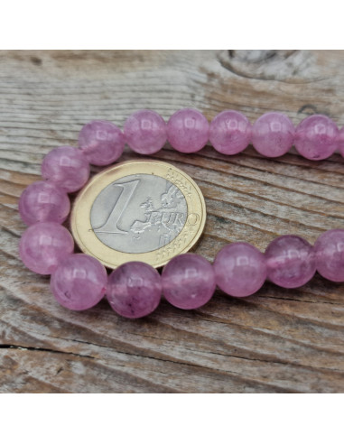 Bergkristallkette 8mm pink