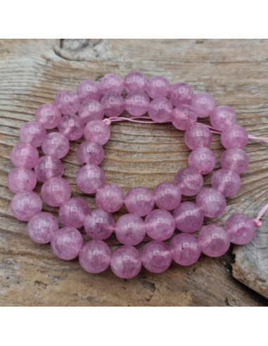 Bergkristallkette 8mm pink