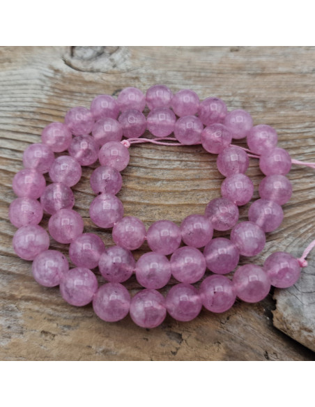 Bergkristallkette 8mm pink