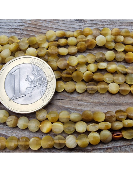 Tigeraugekette gelb 5x3mm