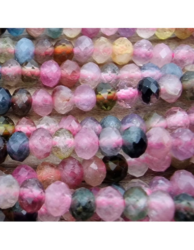 Turmalinkette facettiert 3x2mm