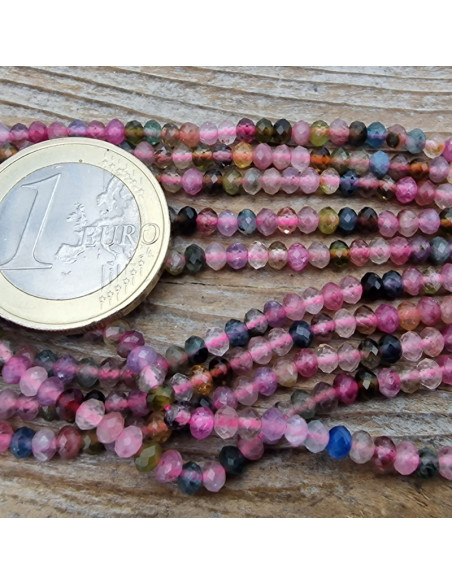 Turmalinkette facettiert 3x2mm