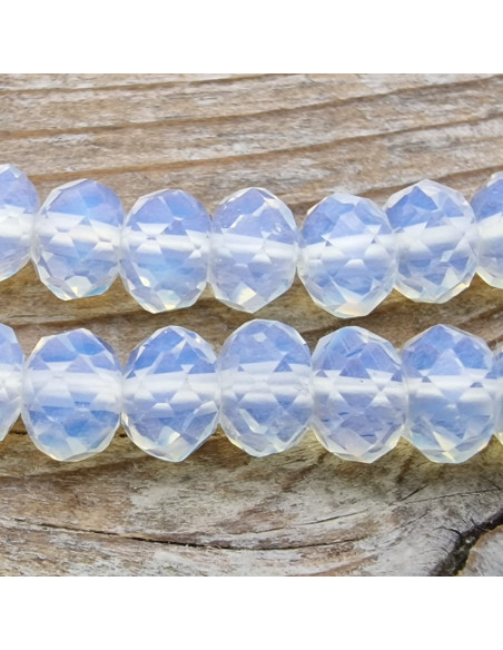 Opalitekette facettiert 6x4mm