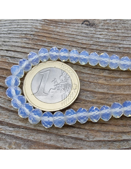 Opalitekette facettiert 6x4mm