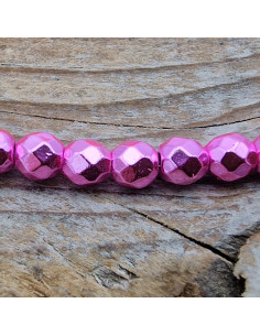 Blutsteinkette bunt (Hämatit) 4mm facettiert