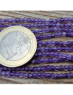 Amethystkette facettiert 2x2mm 2
