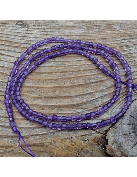Amethystkette facettiert 2x2mm