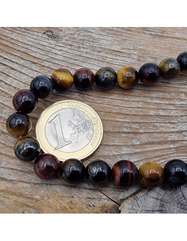Tigeraugekette Multicolor 8mm