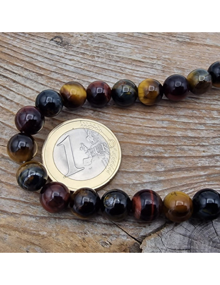 Tigeraugekette Multicolor 8mm