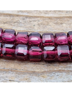 Granatkette facettiert 3x3mm