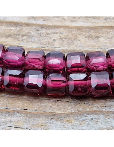 Granatkette facettiert 3x3mm