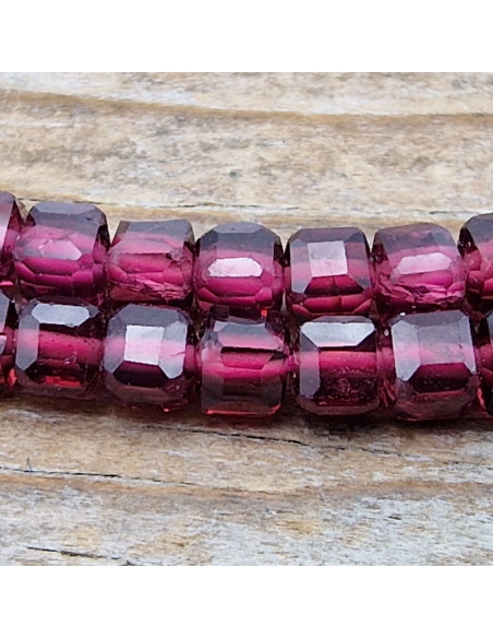 Granatkette facettiert 3x3mm