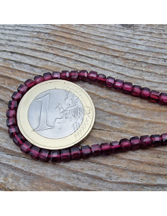 Granatkette facettiert 3x3mm 2