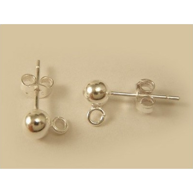 2 Stk. Ohrstecker 5mm, 925 Silber