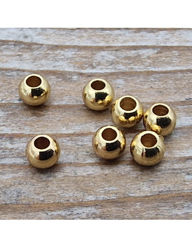 Zwischenteil, Kugel 2.5mm, Edelstahl gold