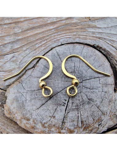 Ohrhaken 14mm (2 Stk), Edelstahl gold