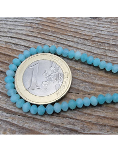 Amazonitkette facettiert 4x2mm 2