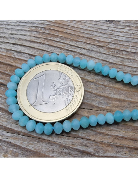 Amazonitkette facettiert 4x2mm