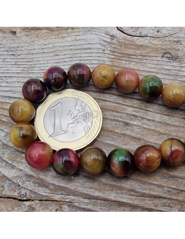 Tigeraugekette multicolor 8mm
