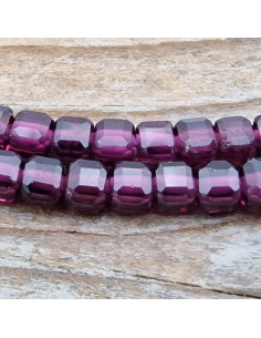 Granatkette facettiert 3x3mm