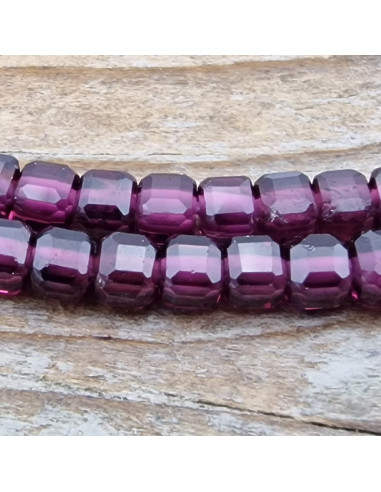Granatkette facettiert 3x3mm