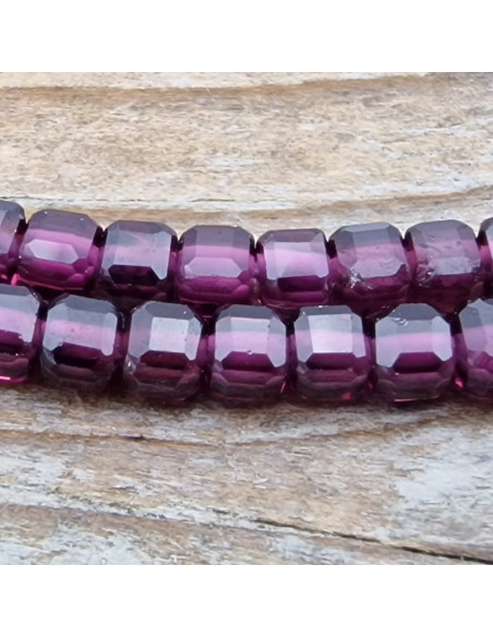 Granatkette facettiert 3x3mm