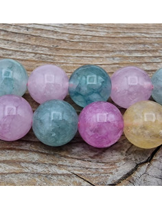 Bergkristallkette 10mm bunt