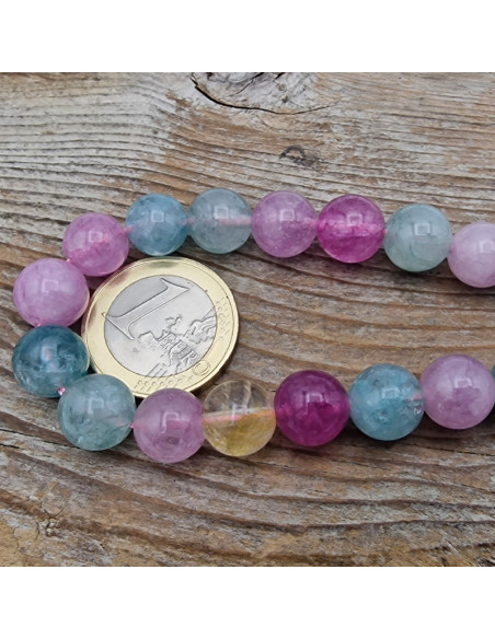 Bergkristallkette 10mm bunt