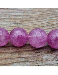 Bergkristallkette 10mm pink