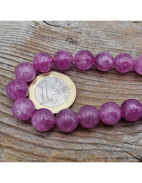Bergkristallkette 10mm pink