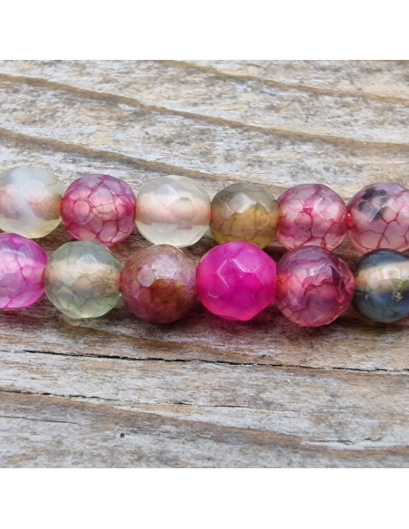 Achatkette Multicolor facettiert 4mm