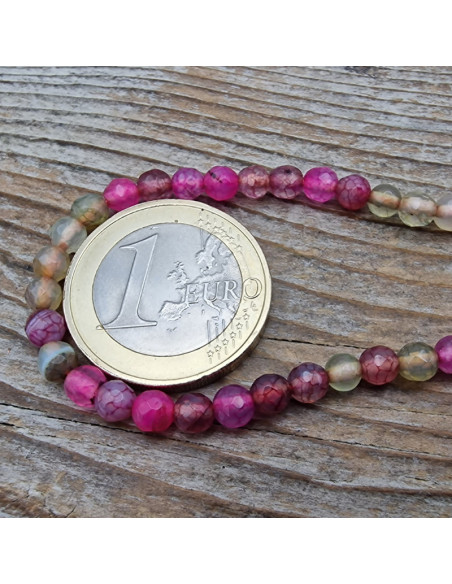 Achatkette Multicolor facettiert 4mm