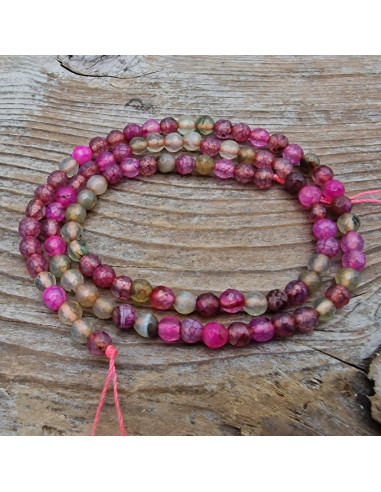 Achatkette Multicolor facettiert 4mm