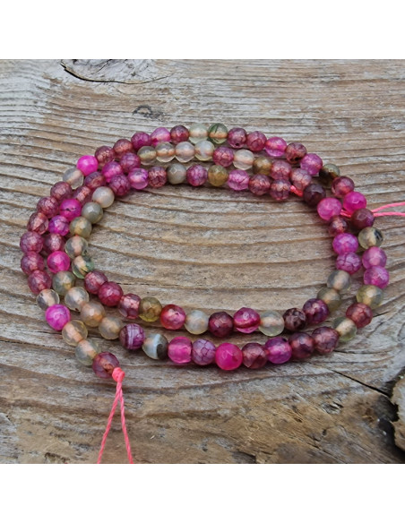 Achatkette Multicolor facettiert 4mm