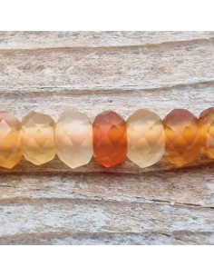 Carneolkette facettiert 4x2mm