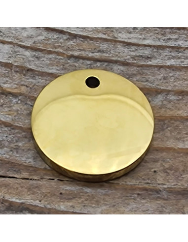 Charm Herz 14mm, Edelstahl gold