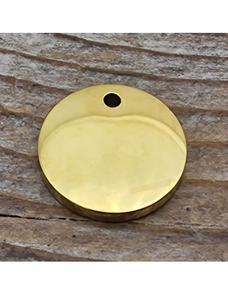 Charm Herz 14mm, Edelstahl gold