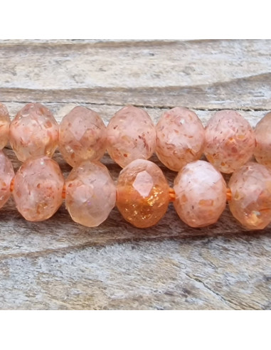 Sonnensteinkette facettiert 4x2mm