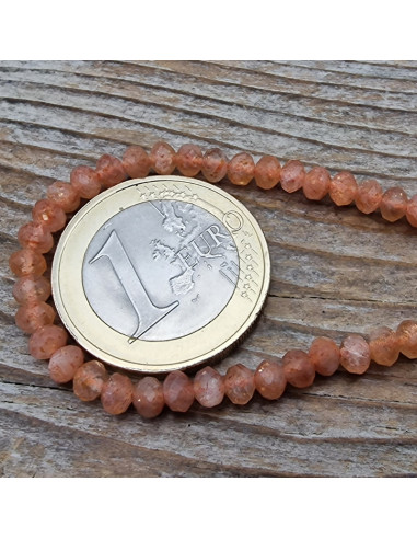 Sonnensteinkette facettiert 4x2mm