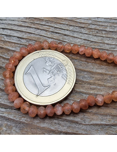 Sonnensteinkette facettiert 4x2mm